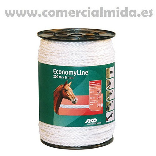 Bobine De Fil électrique Pour Clôture - 6 Conducteurs, 200 M, Vert, 3mm - Acier Inoxydable