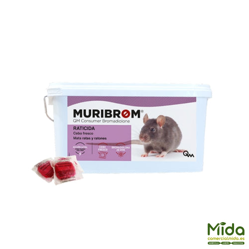 Cubo de 3Kg de Muribrom Cebo Fresco Bromadiolona