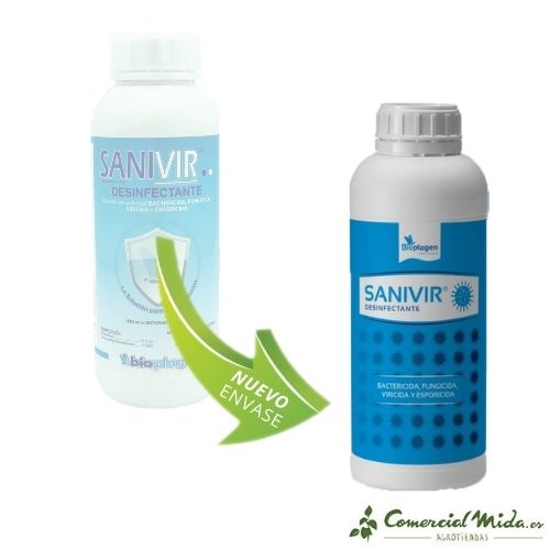 Cambio de imagen desinfectante detergente Sanivir 1 L de Bioplagen