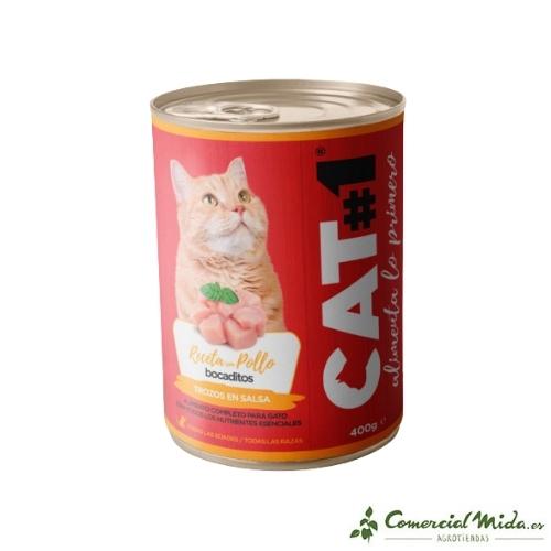 CAT-1 Comida Húmeda Gatos pollo y cereales