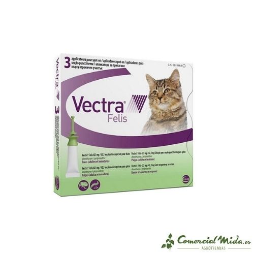 3 pipetas Vectra Felis para gatos