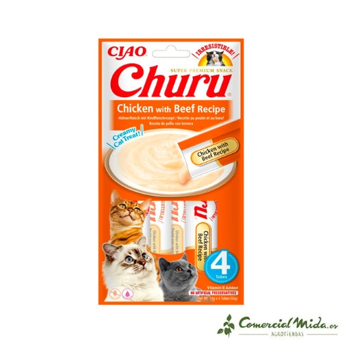 Churu CAT Snack Crema de Pollo con Buey