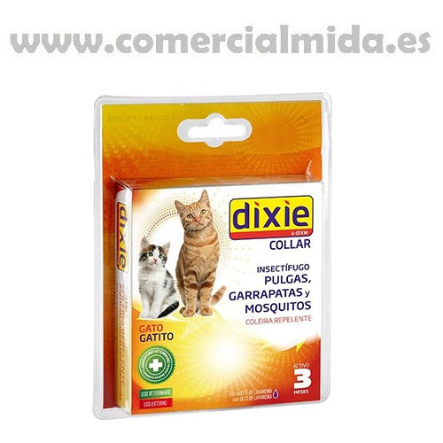 Collar repelente  DIXIE para gatos y gatitos anti pulgas, garrapatas y mosquitos