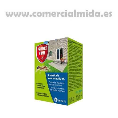 Insecticida Concentrado SC Protect Home para hormigas e insectos de exterior. 50 ml
