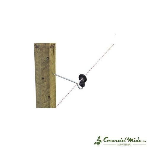 Aislador para hilo 22 cm en poste de madera de Insprovet