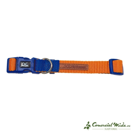 X-trm Doble Premium Collar naranja y azul para Perros