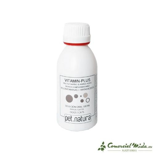 Suplemento alimenticio para perros y gatos Vitamin Plus 100 ml de Petnatura