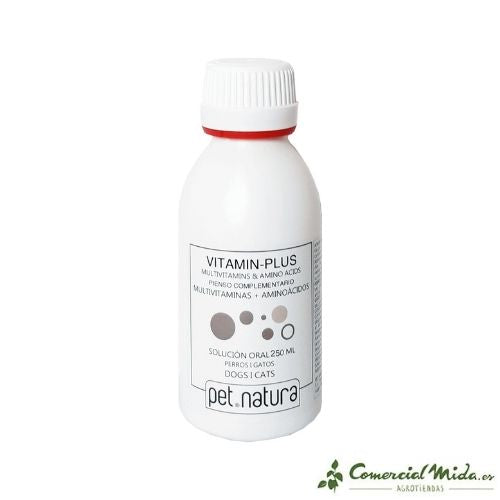 Suplemento alimenticio para perros y gatos Vitamin Plus 250 ml de Petnatura