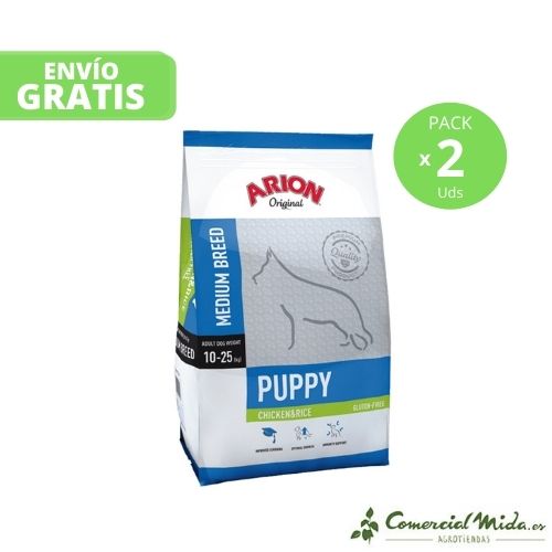 Pack 2 Original Arion Puppy Medium Breed pollo y arroz