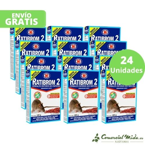 Cebo Cereal Ratibrom 2 150 gr pack de 24 unidades