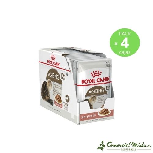 4 cajas salsa Royal Canin Ageing 12+ (12x85gr/Unidad)