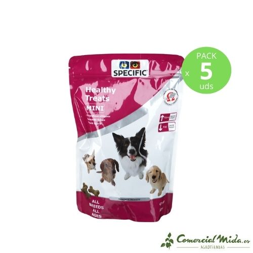 Pack 5 Bolsas de Snack Healthy Treats Mini para perros de raza pequeña de Specific