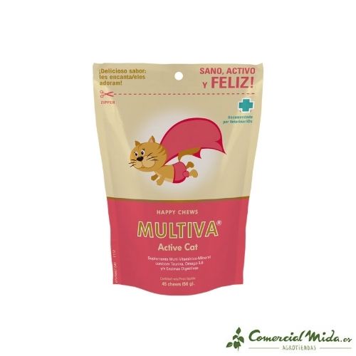 Suplemento Alimenticio Multiva Active Cat 45 Chews de Vetnova