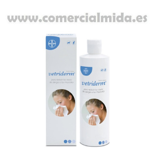 Spray Vetriderm para reducir las causas alérgicas a perros, gatos o roedores. 350 ml
